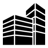 Commercial building icon representing retail and office concrete surface preparation