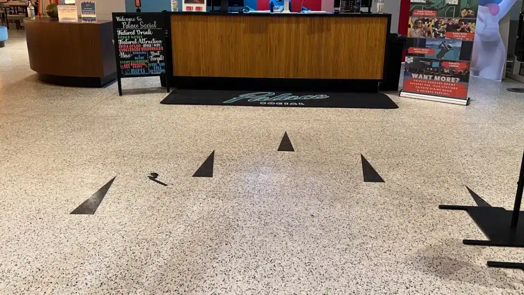 Commercial Terrazzo Floor Before and After – Bellaire TX - Before