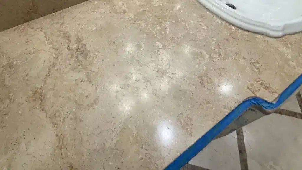 Marble Countertop Before and After – Tomball TX - Before