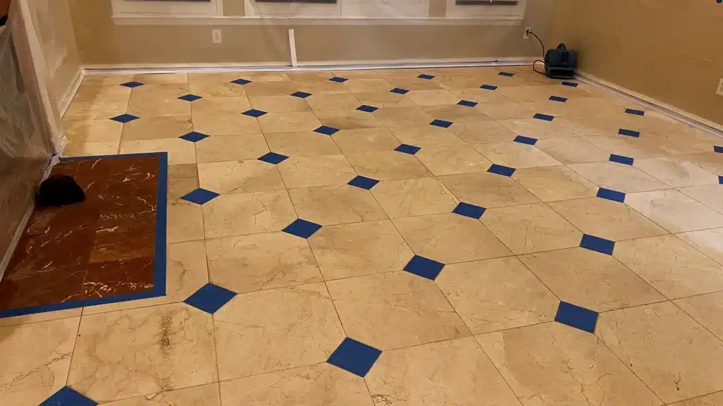 Marble Floor Restoration – Cypress TX - Before