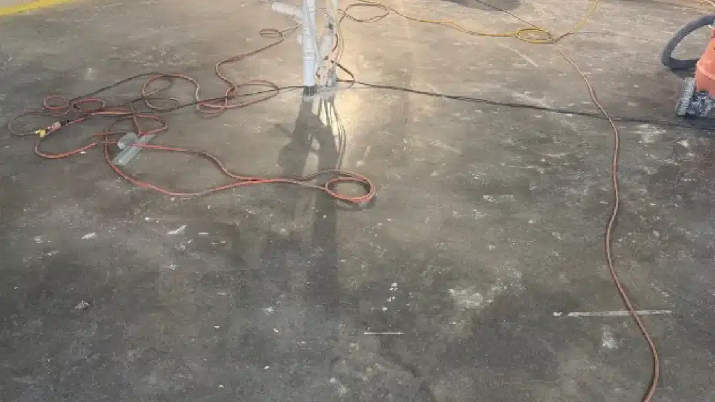 Polished Concrete Floor Before and After – Memorial TX - Before