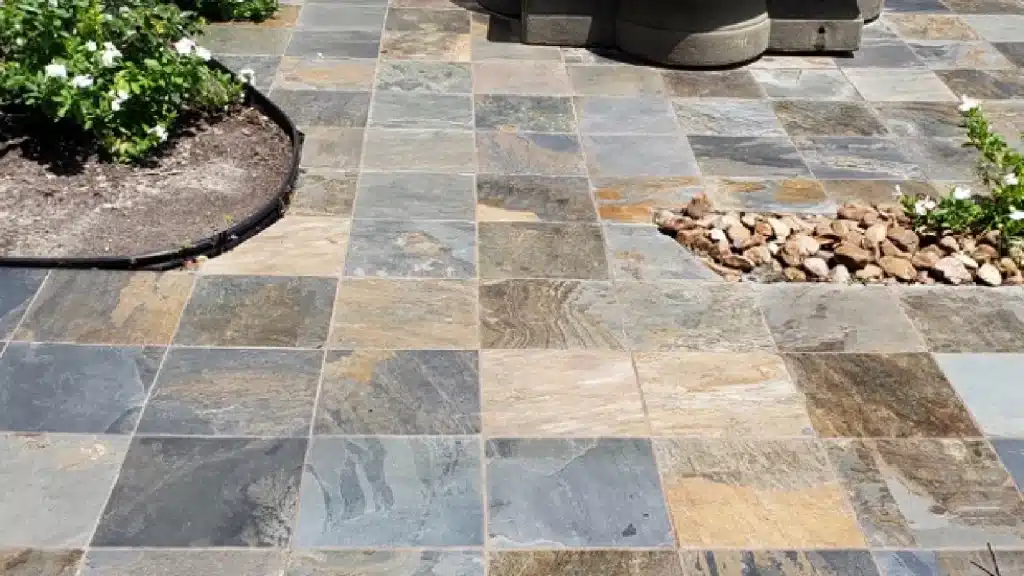 Slate Patio Before and After – Lake Conroe TX - After