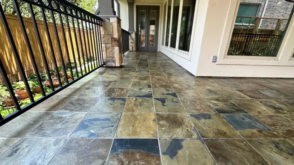 Slate Patio Before and After – Memorial TX - After